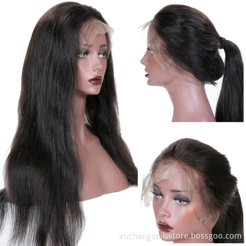 Uniky Straight Hair 360 Transparent Full Lace Frontal Wig Raw Mink Brazilian Virgin Human Hair HD Lace Front Wig Pre Plucked